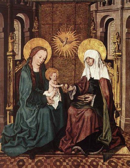Master of the Housebook Virgin and Child with St Anne Spain oil painting art